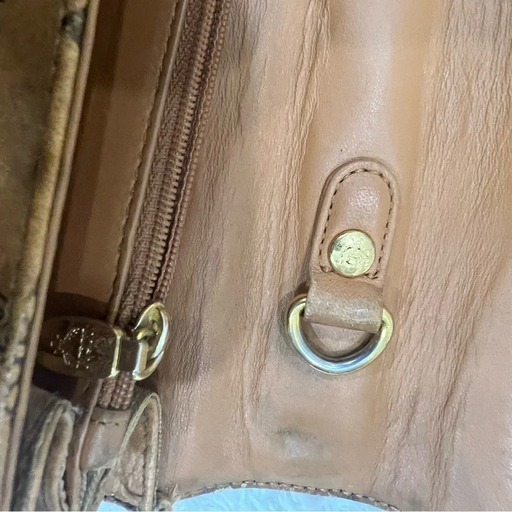 Authentic MCM Logos MONOGRAM LEATHER LAWYER LEGAL BRIEFCASE BUSINESS BAG